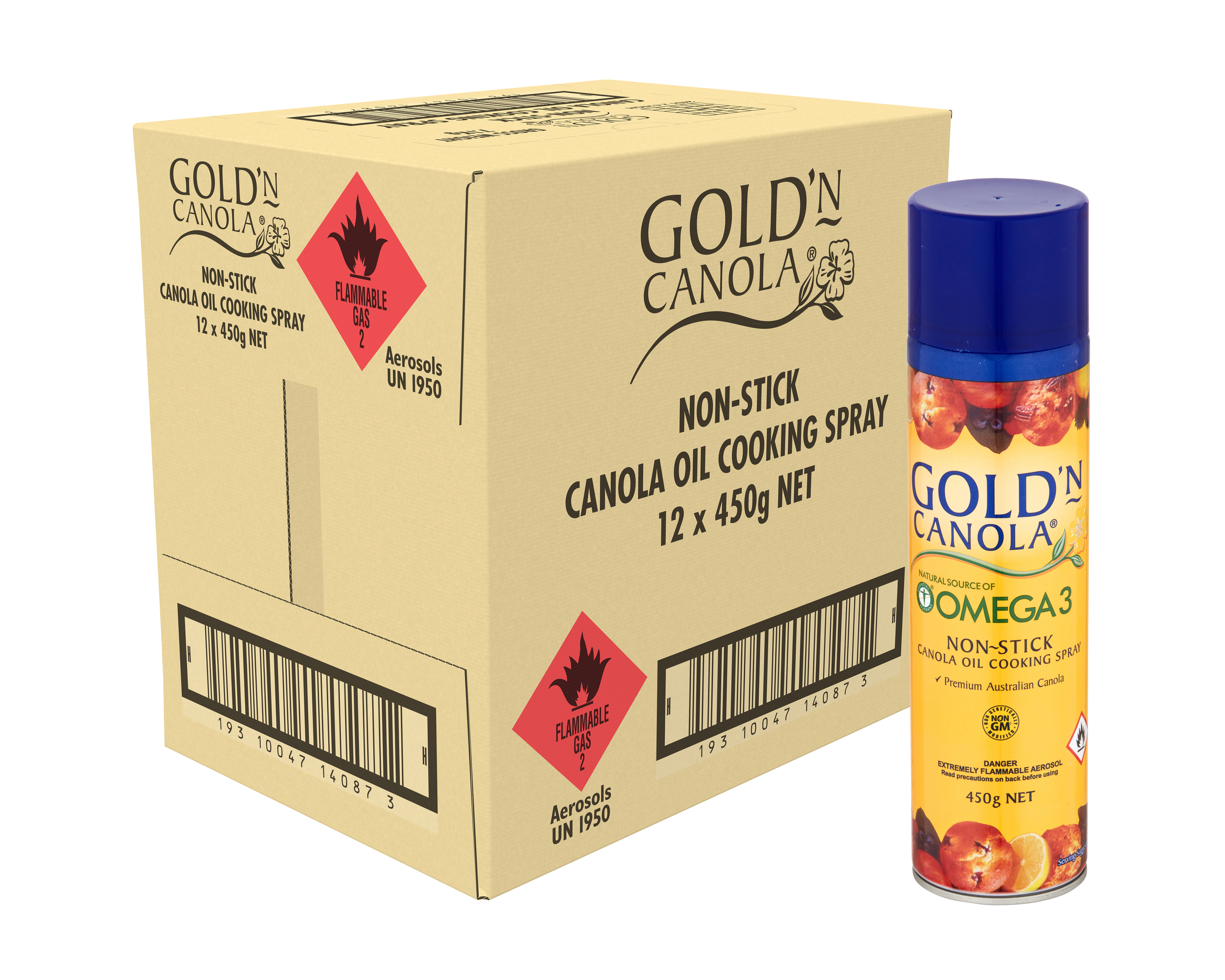 Gold’N Canola Oil Cooking Spray 12 x 450g